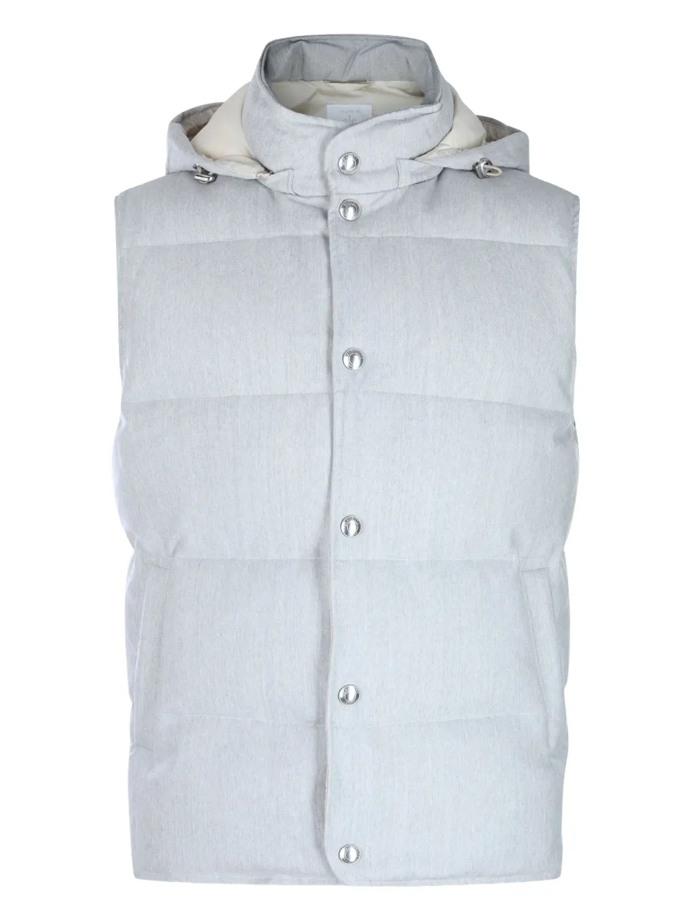Eleventy Hooded Quilted-pattern Gilet In Gray