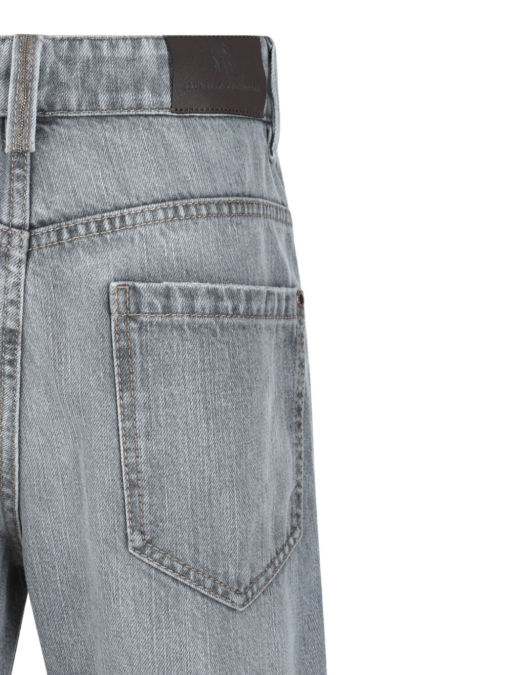 Brunello Cucinelli Jeans met vijf zakken Grijs
