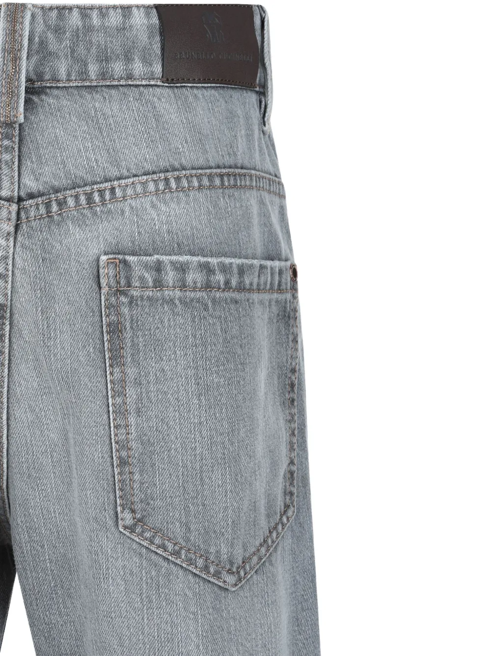 Brunello Cucinelli Jeans met vijf zakken Grijs
