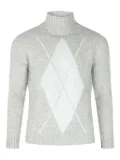Eleventy diamond-pattern sweater - Grey