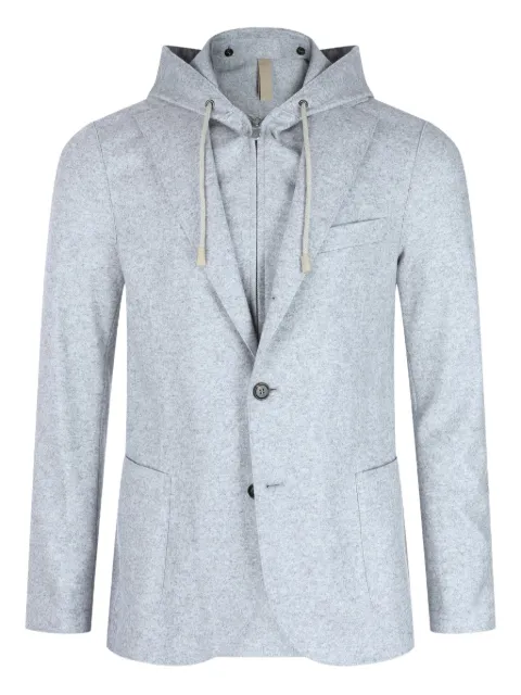 Eleventy hooded single-breasted blazer