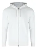 Eleventy cashmere zip-fastening hoodie - White
