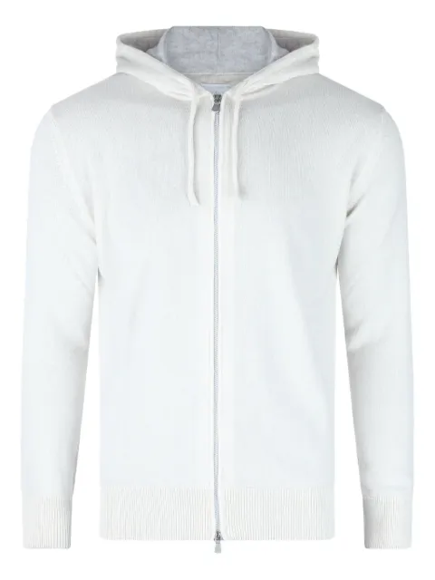 Eleventy cashmere zip-fastening hoodie