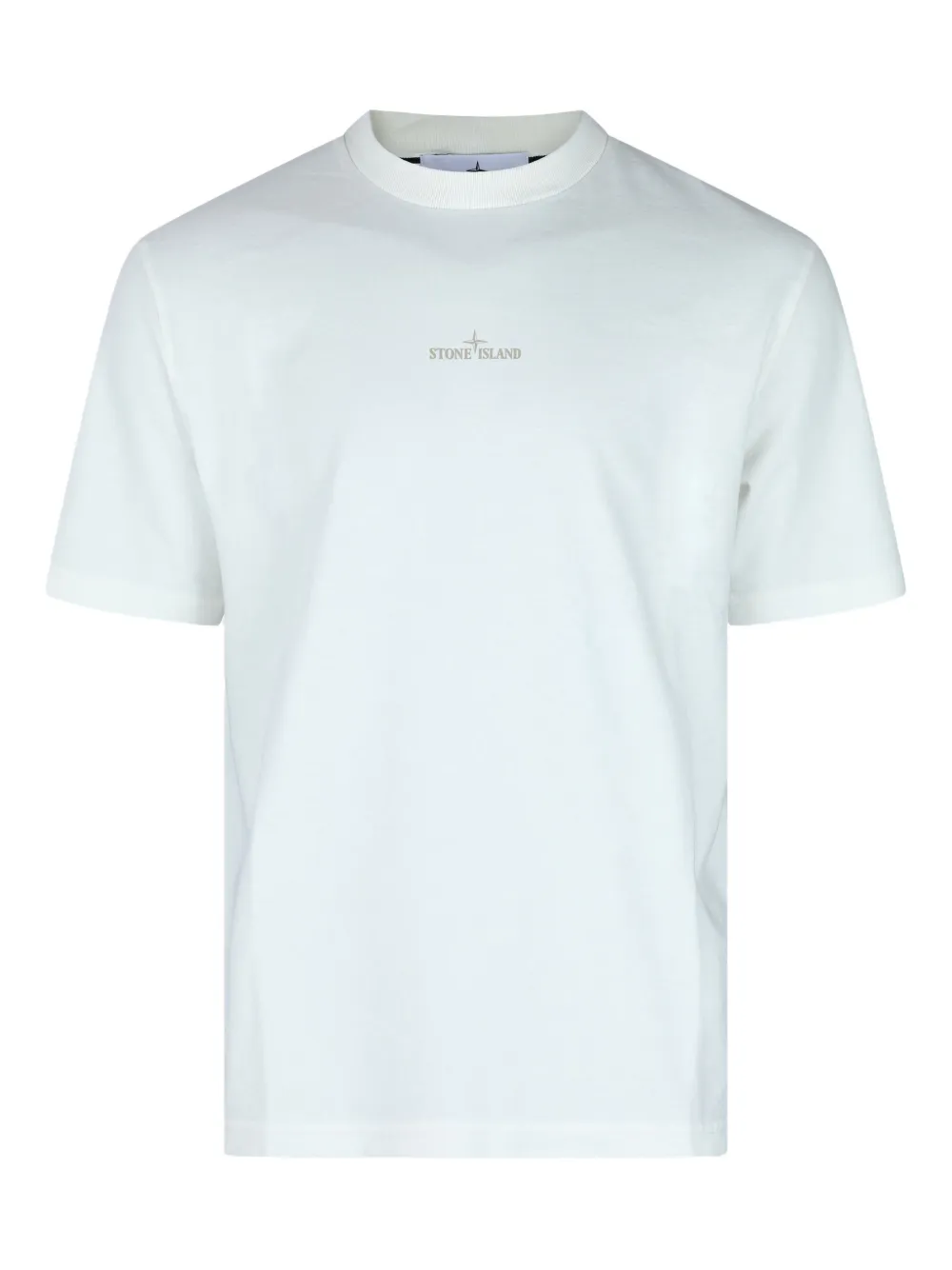 Stone Island Katoenen T-shirt met logoprint Wit