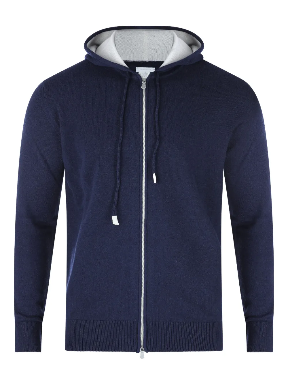 hooded zip-up cashmere sweater