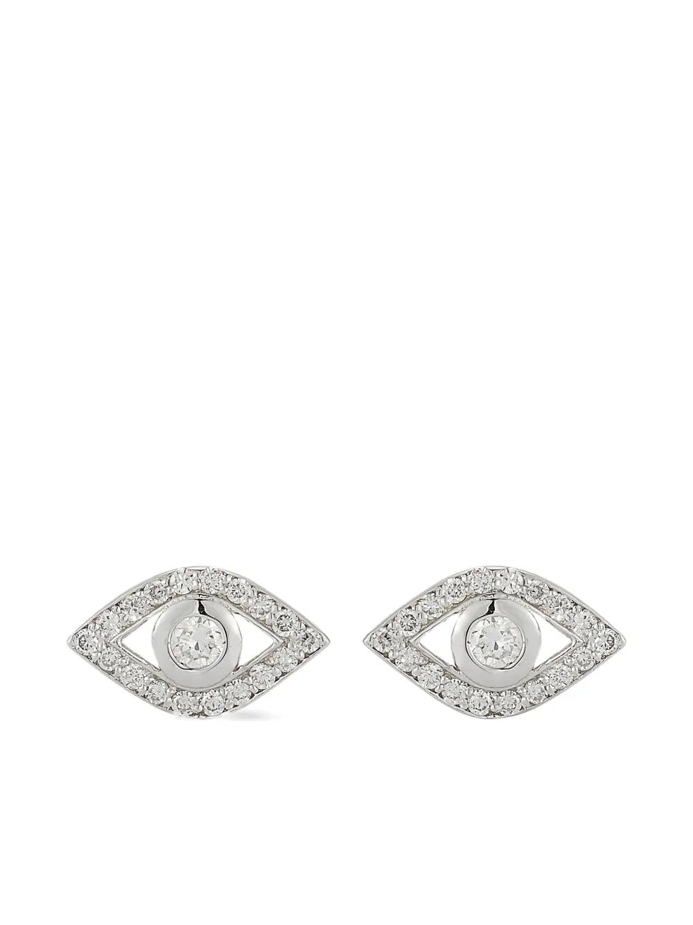 diamond evil eye earrings