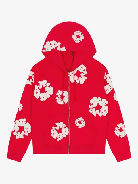 Denim Tears hoodie con corona estampada y cierre