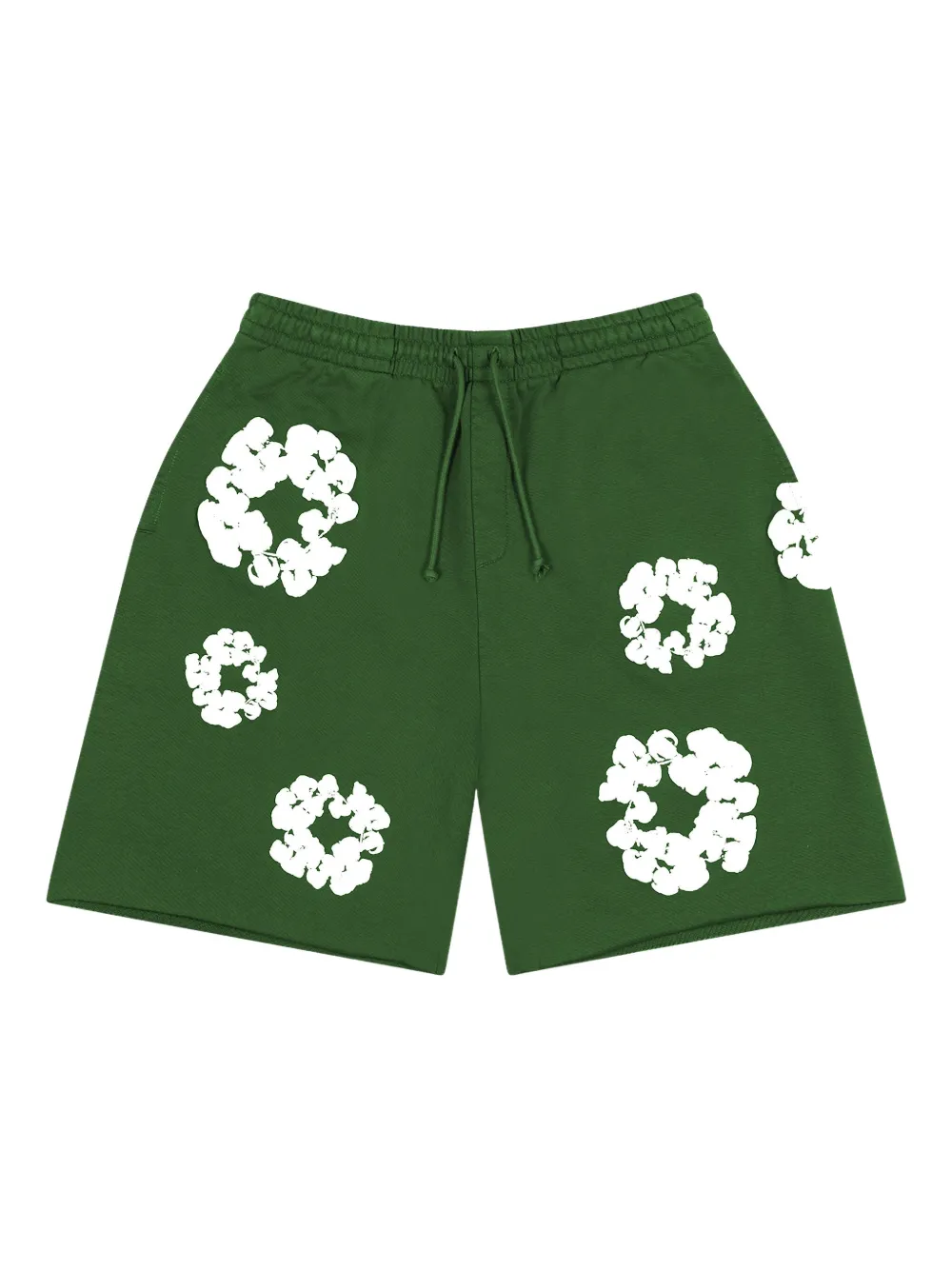 Denim Tears Trainingsshorts met kransprint - Groen