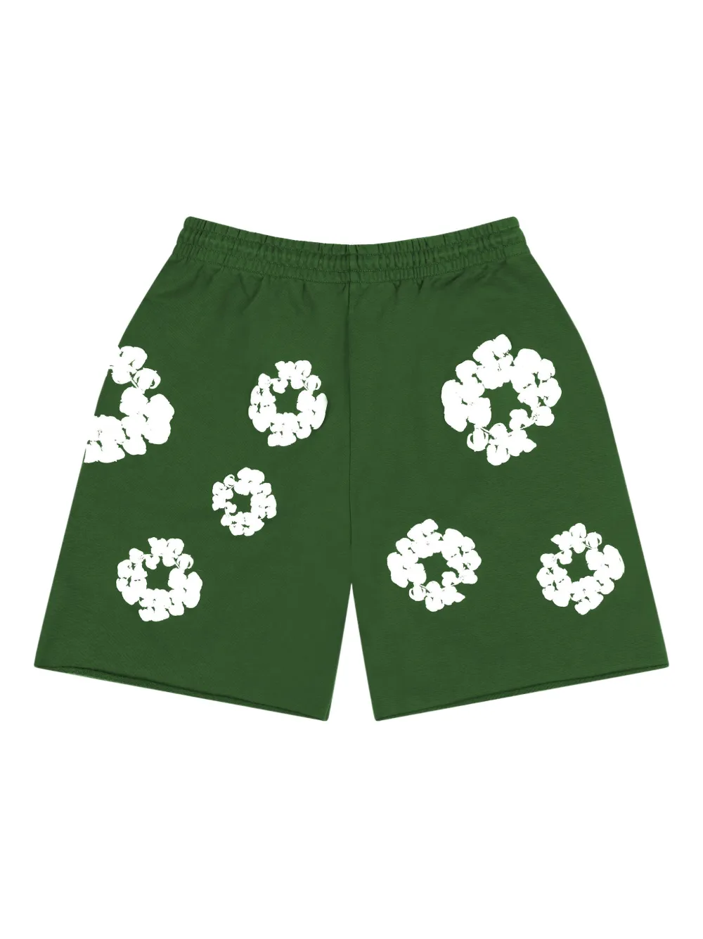 Denim Tears wreath-print track shorts | Green | Image 1