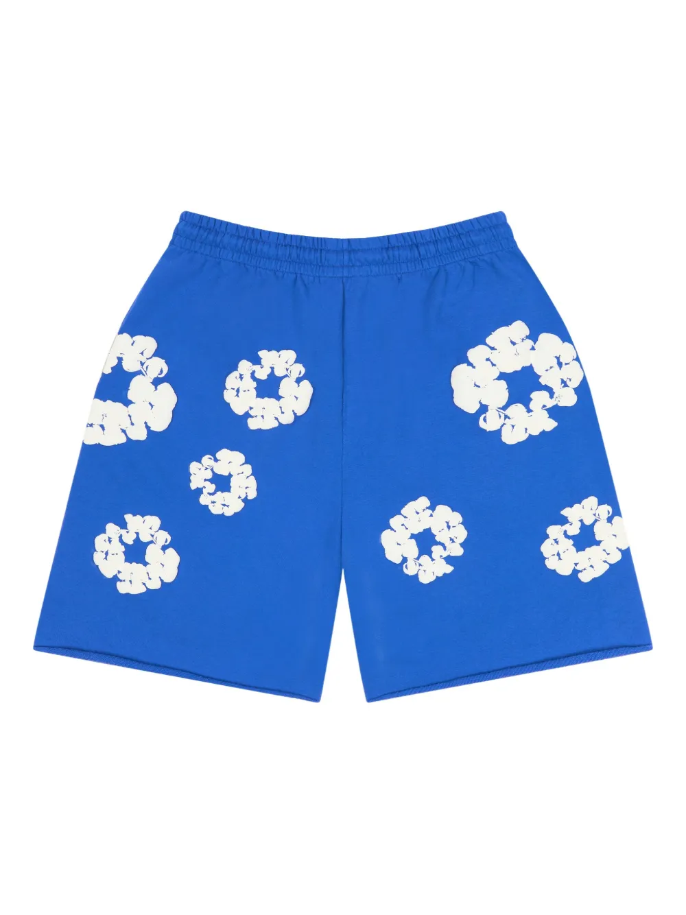 Denim Tears Trainingsshorts met kransprint Blauw