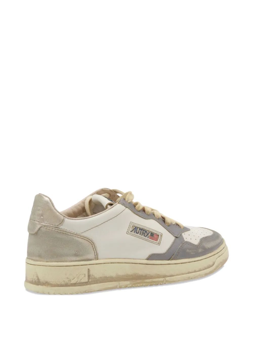 Autry Medallist lace-up leather sneakers White