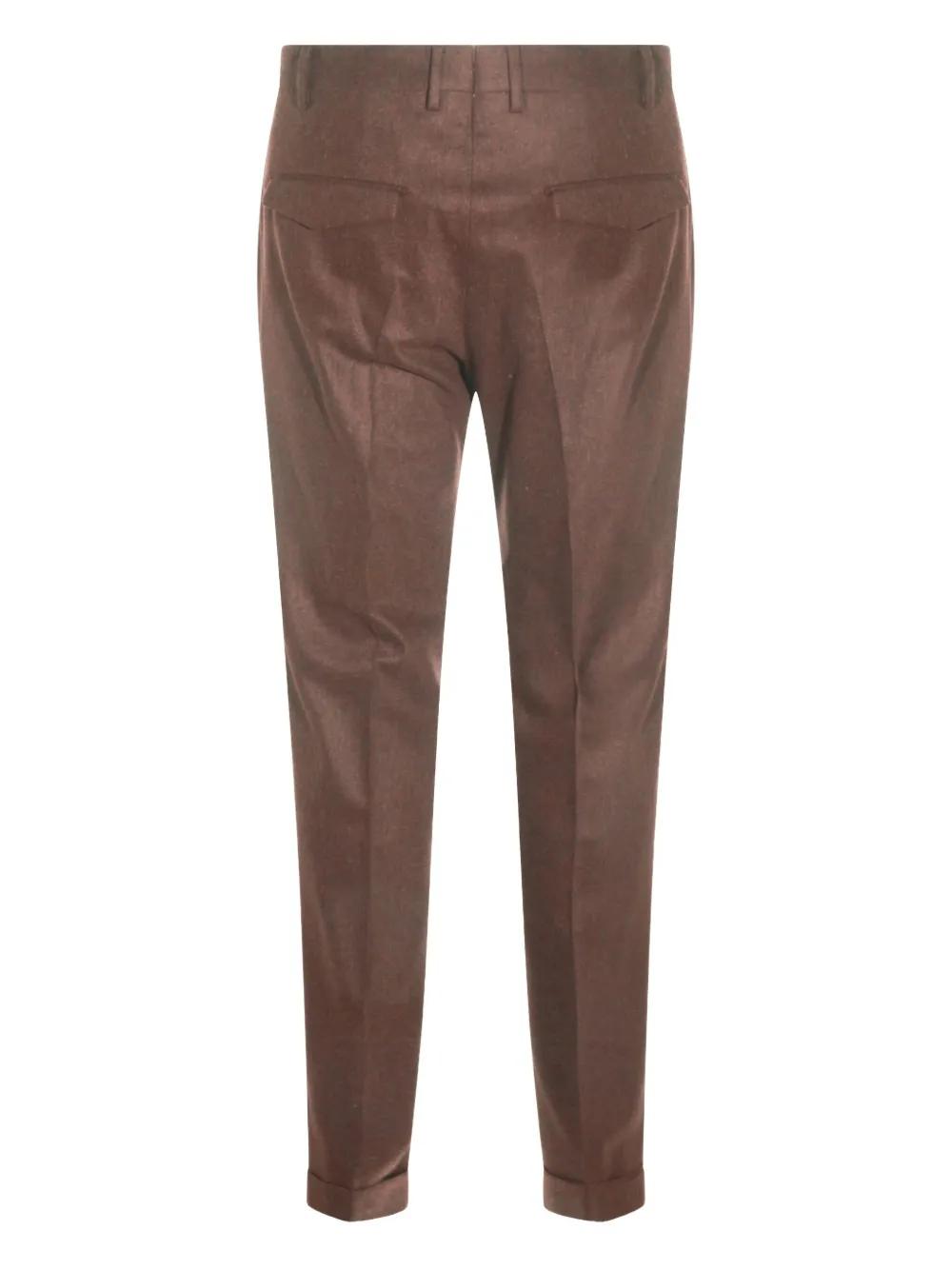 PT Torino Broek met geplooide voorkant en cuffs - Bruin