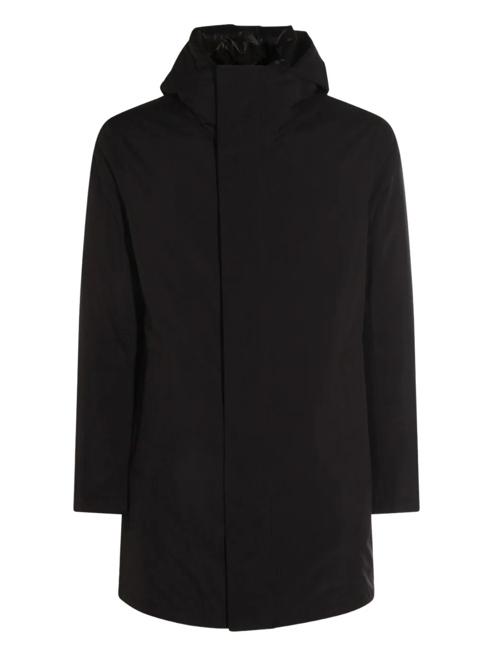 Montecore hooded concealed-zip coat - ブラック Montecore hooded concealed-zip coat - ブラック
