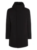 Montecore hooded concealed-zip coat - Black