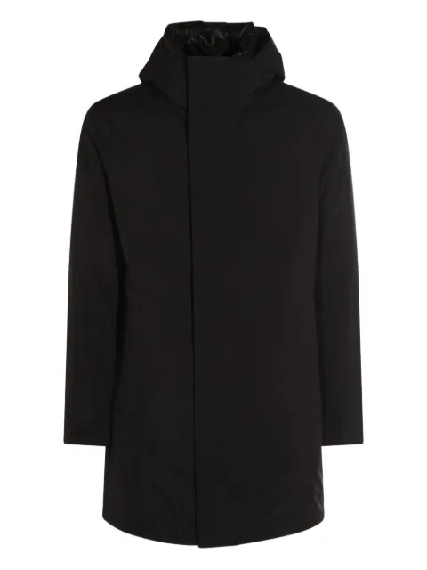 Montecore hooded concealed-zip coat