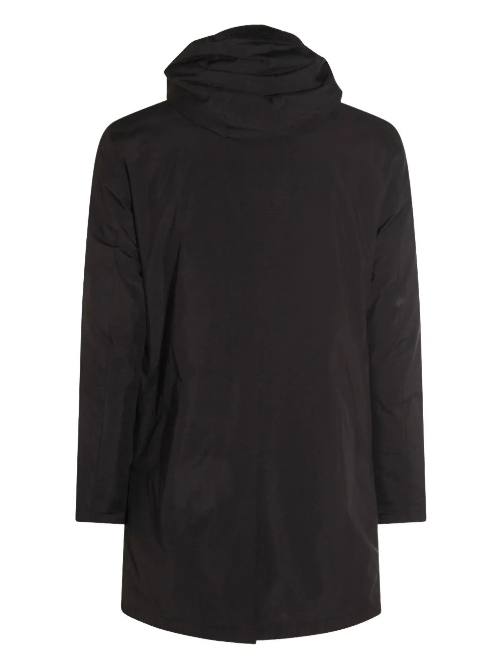 Montecore hooded concealed-zip coat - Zwart