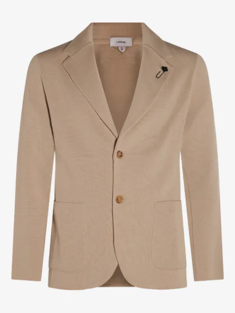 Lardini buttoned flower-embellished blazer