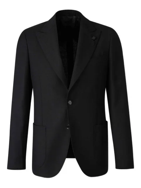 Lardini two-button herringbone blazer