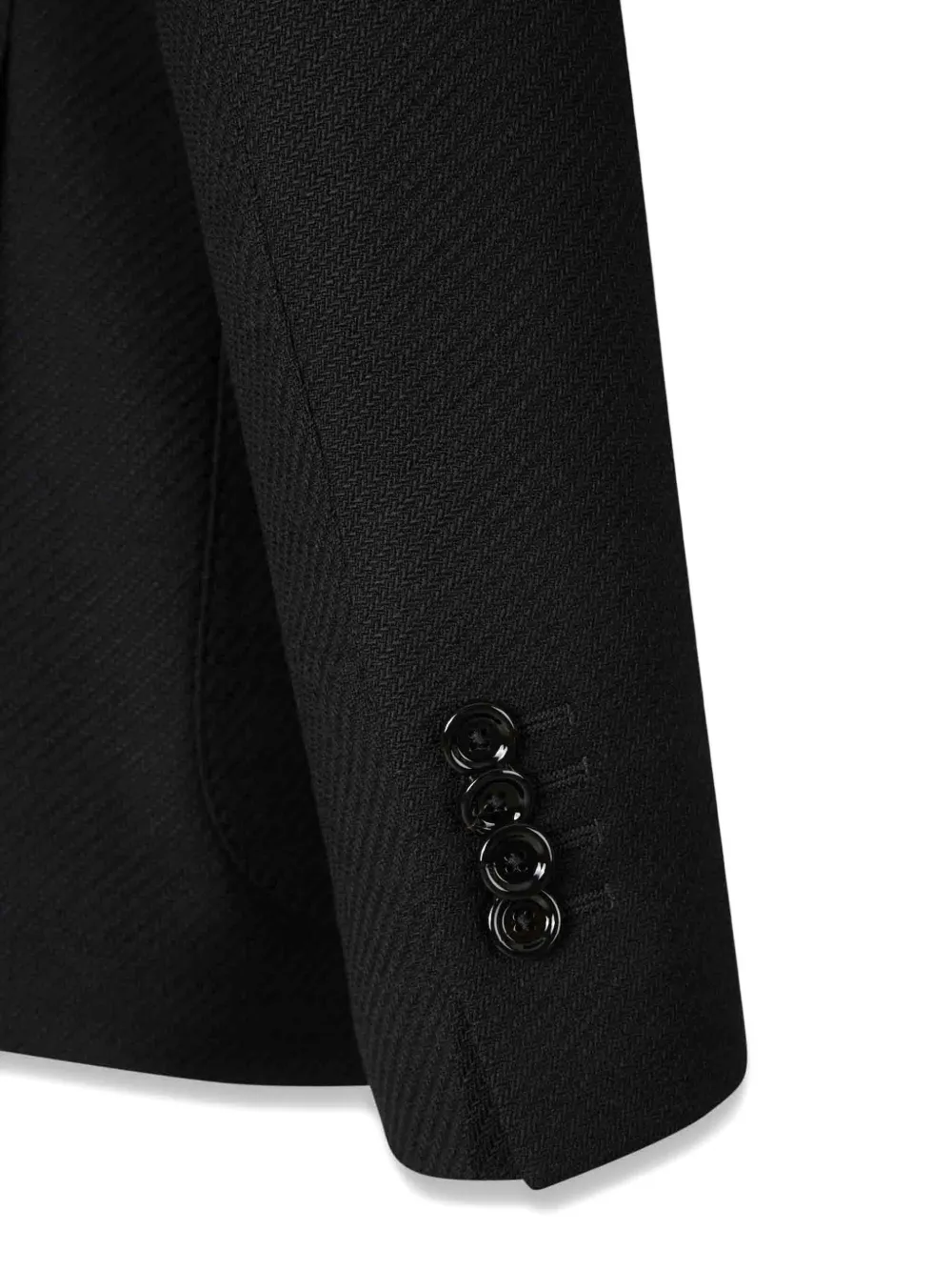Lardini two-button herringbone blazer Zwart