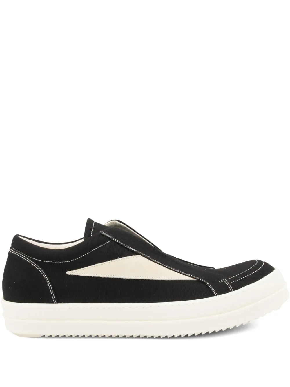 Rick Owens Drkshdw Panelled Slip-on Sneakers In Black