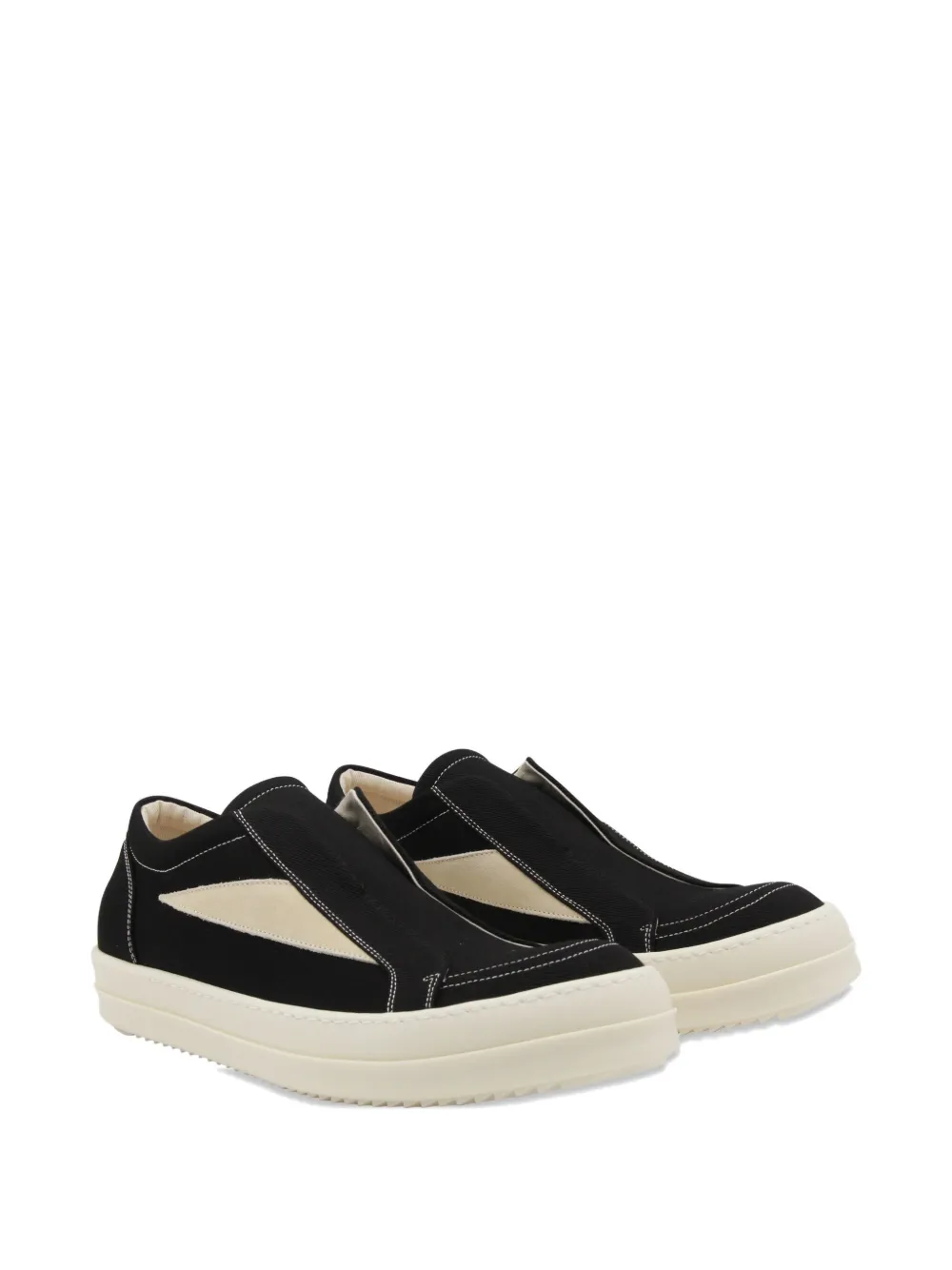 Rick Owens DRKSHDW panelled slip-on sneakers Black
