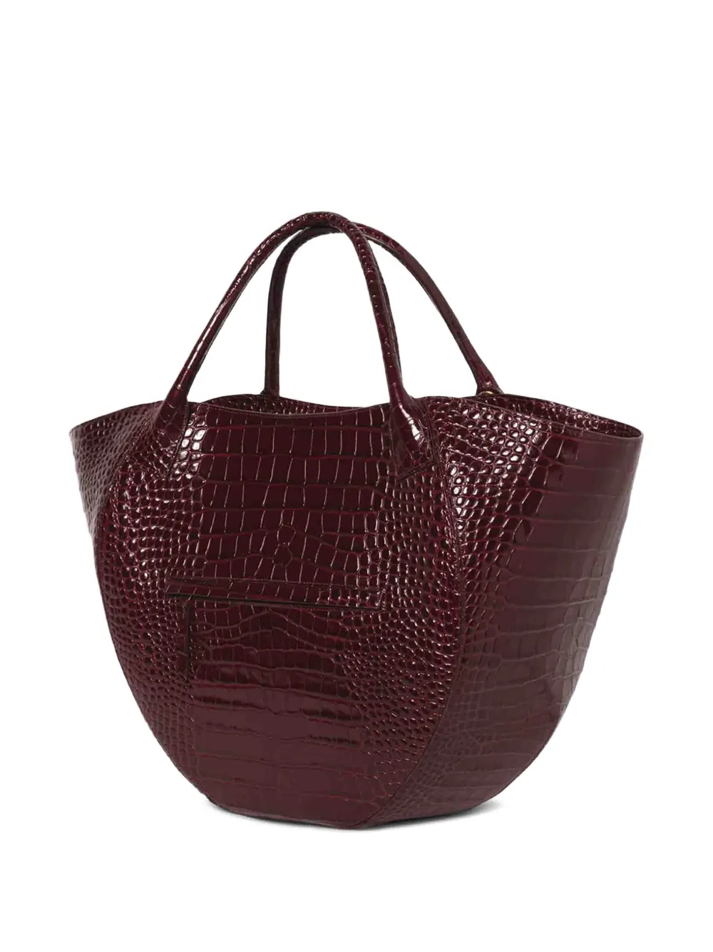Wandler large crocodile-embossed tote bag Rood