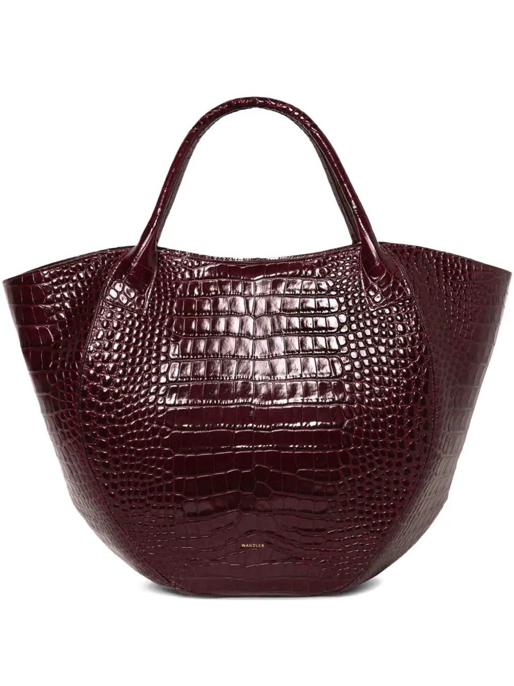 Wandler large crocodile-embossed tote bag Rood