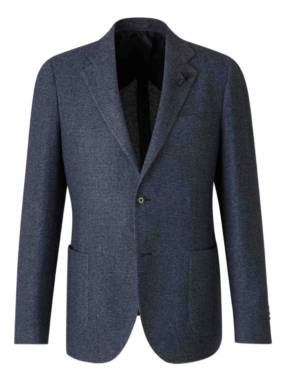 Lardini textured single-breasted jacket | Blue | Image 1