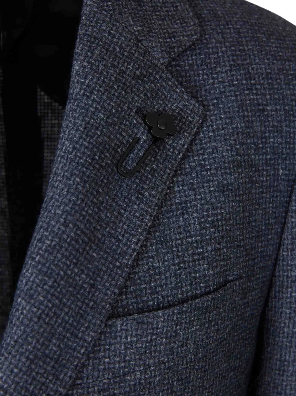 Lardini Textured Single-breasted Jacket In Blue