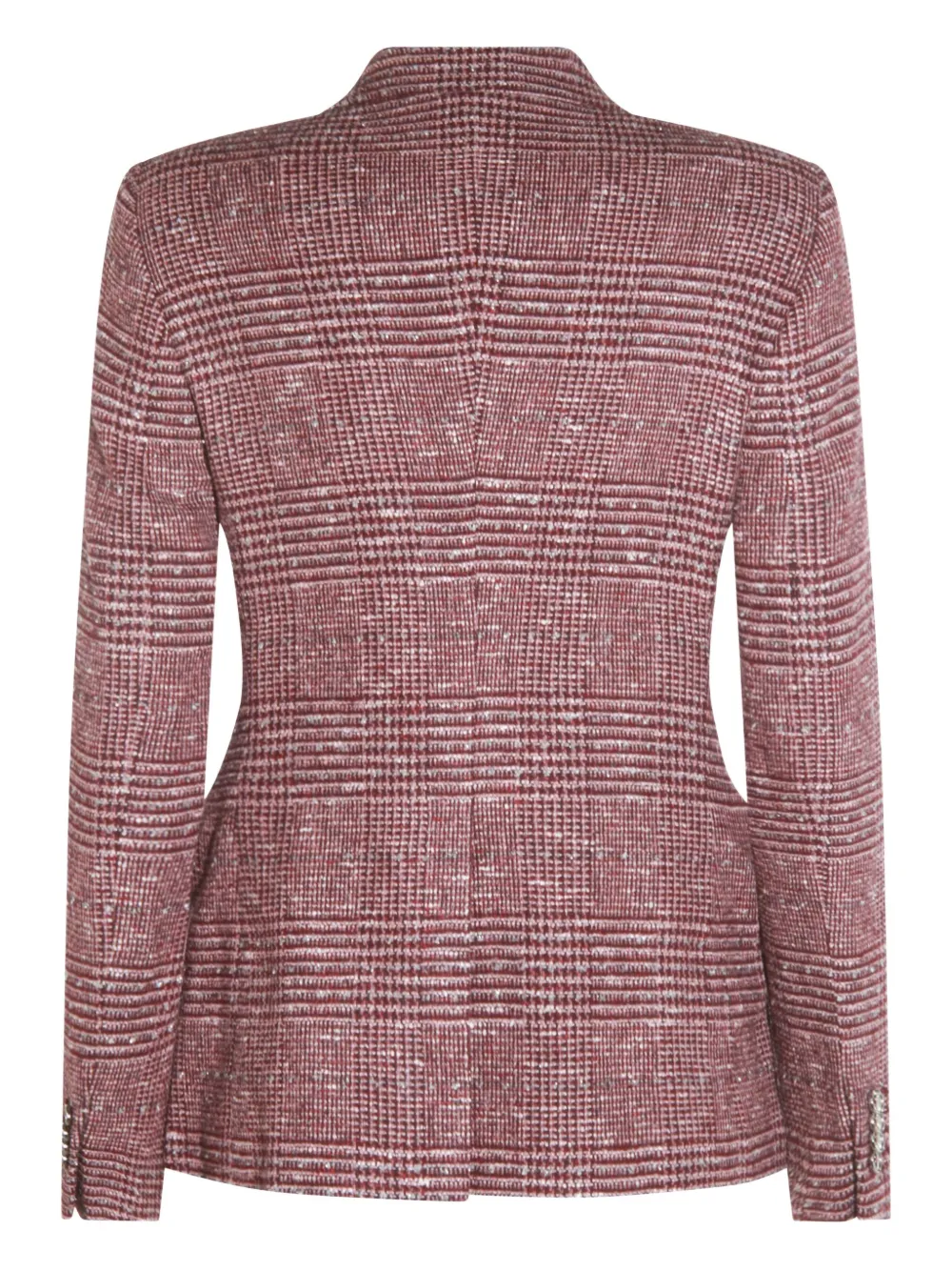 Tagliatore checked single-breasted blazer Rood
