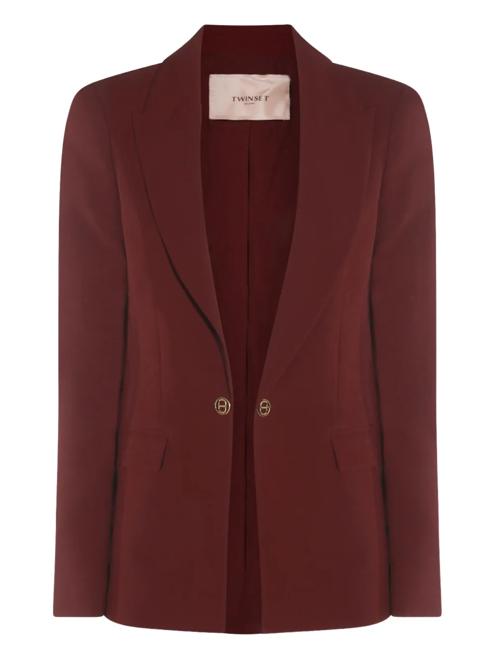 button-fastening peak-lapels blazer