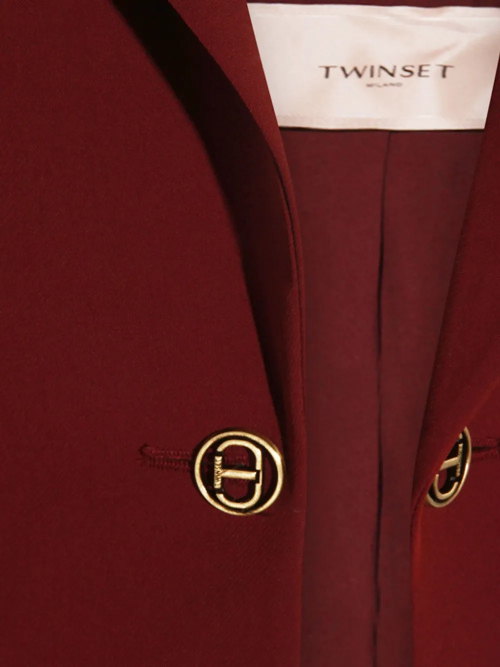 TWINSET Blazer met knoopsluiting en puntige revers Rood
