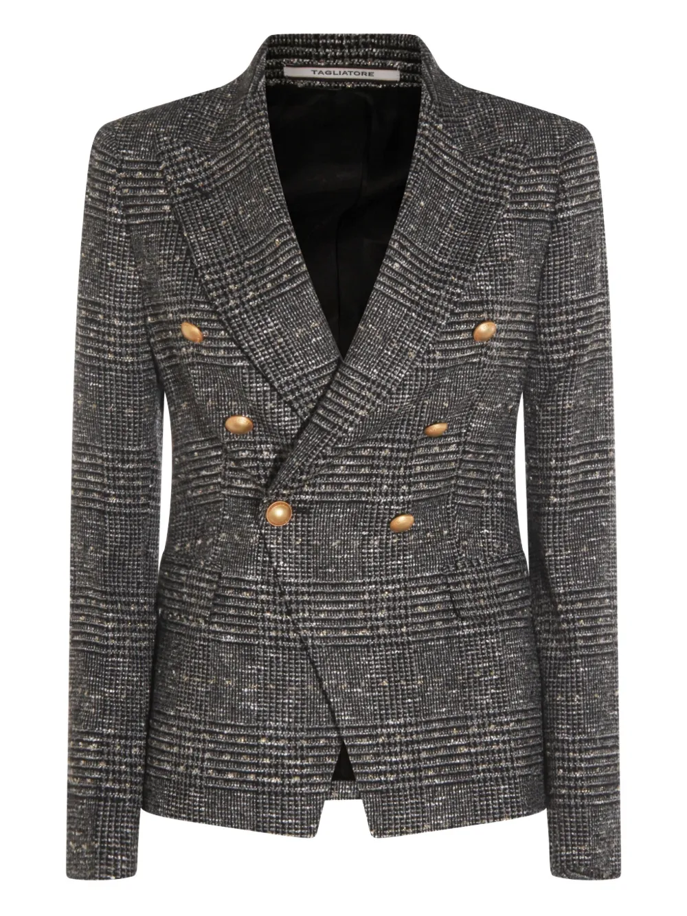 Tagliatore check-pattern jacket - ブラック Tagliatore check-pattern jacket - ブラック