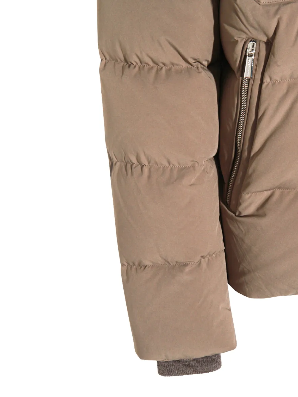 Moorer Gewatteerde jas met capuchon Beige