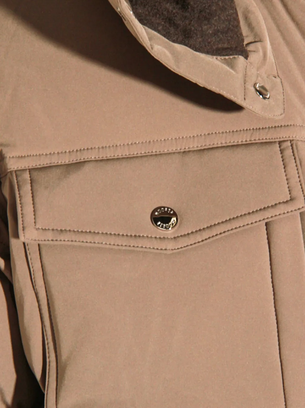 Moorer Gewatteerde jas met capuchon Beige