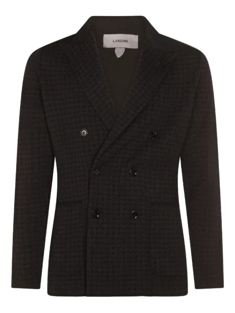 Lardini blazer con motivo pied de poule y doble botonadura