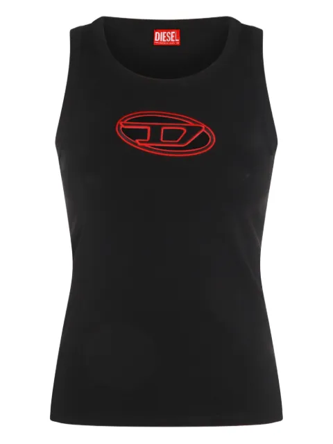 Diesel logo-embroidered sleeveless tank top
