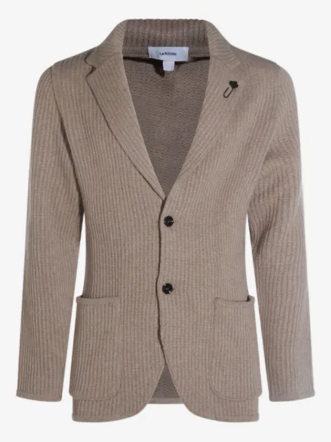 Lardini ribbad blazer med två knappar