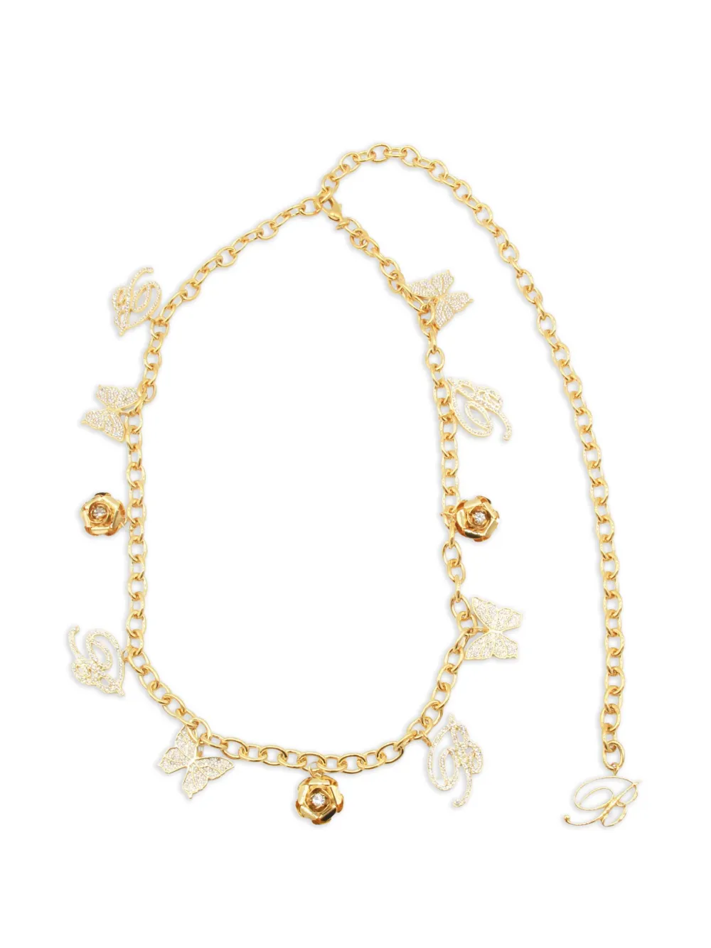 rose-butterfly chain belt