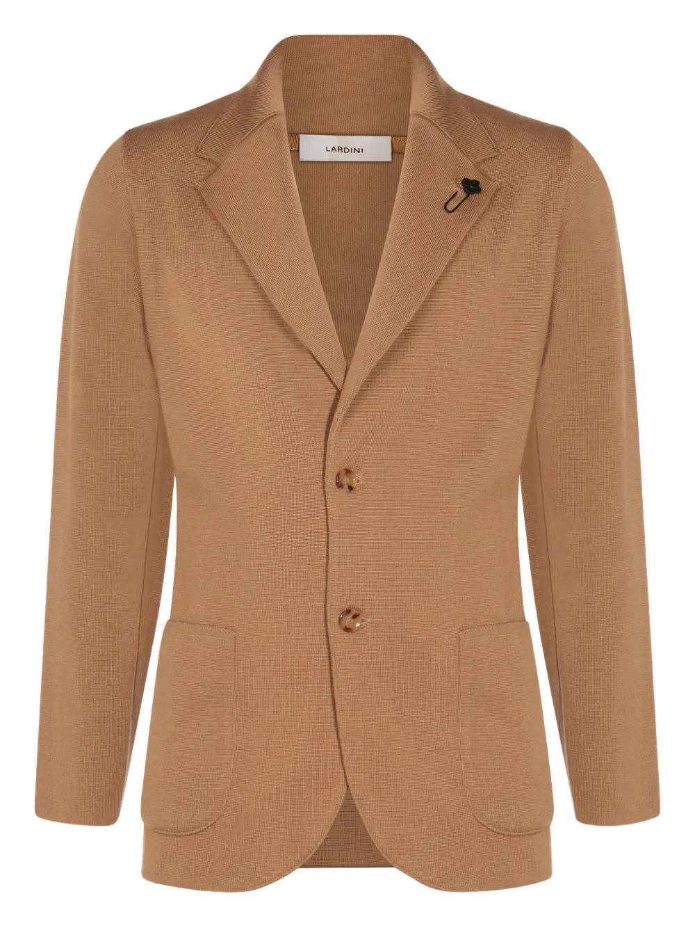 Lardini Flower-embellished Two-buttons Blazer In Brown