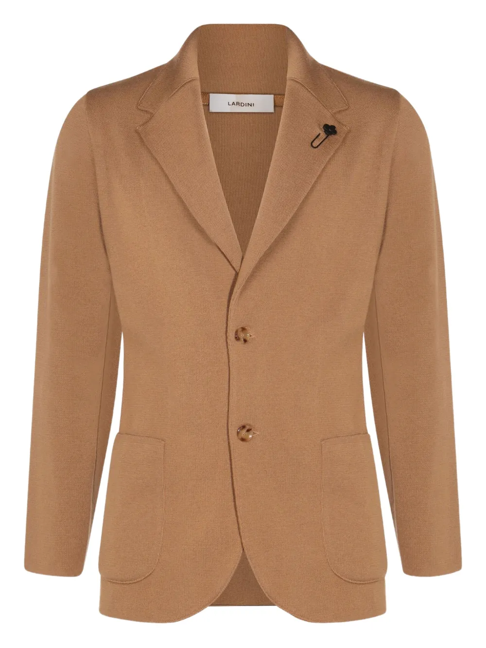 Lardini flower-embellished two-buttons blazer | Brown | Image 1