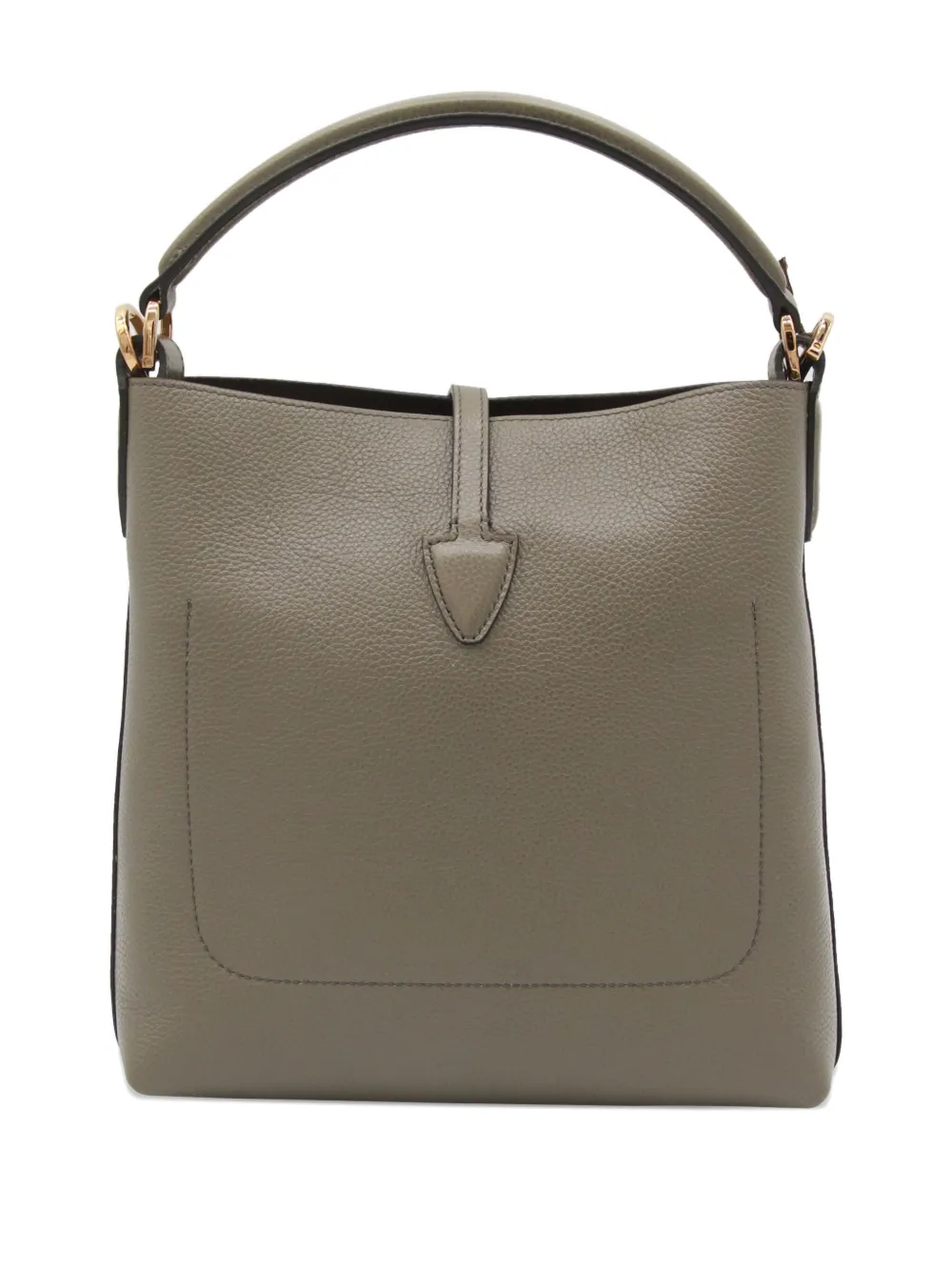 Tod's T-buckle Leather Shoulder Bag In Gray
