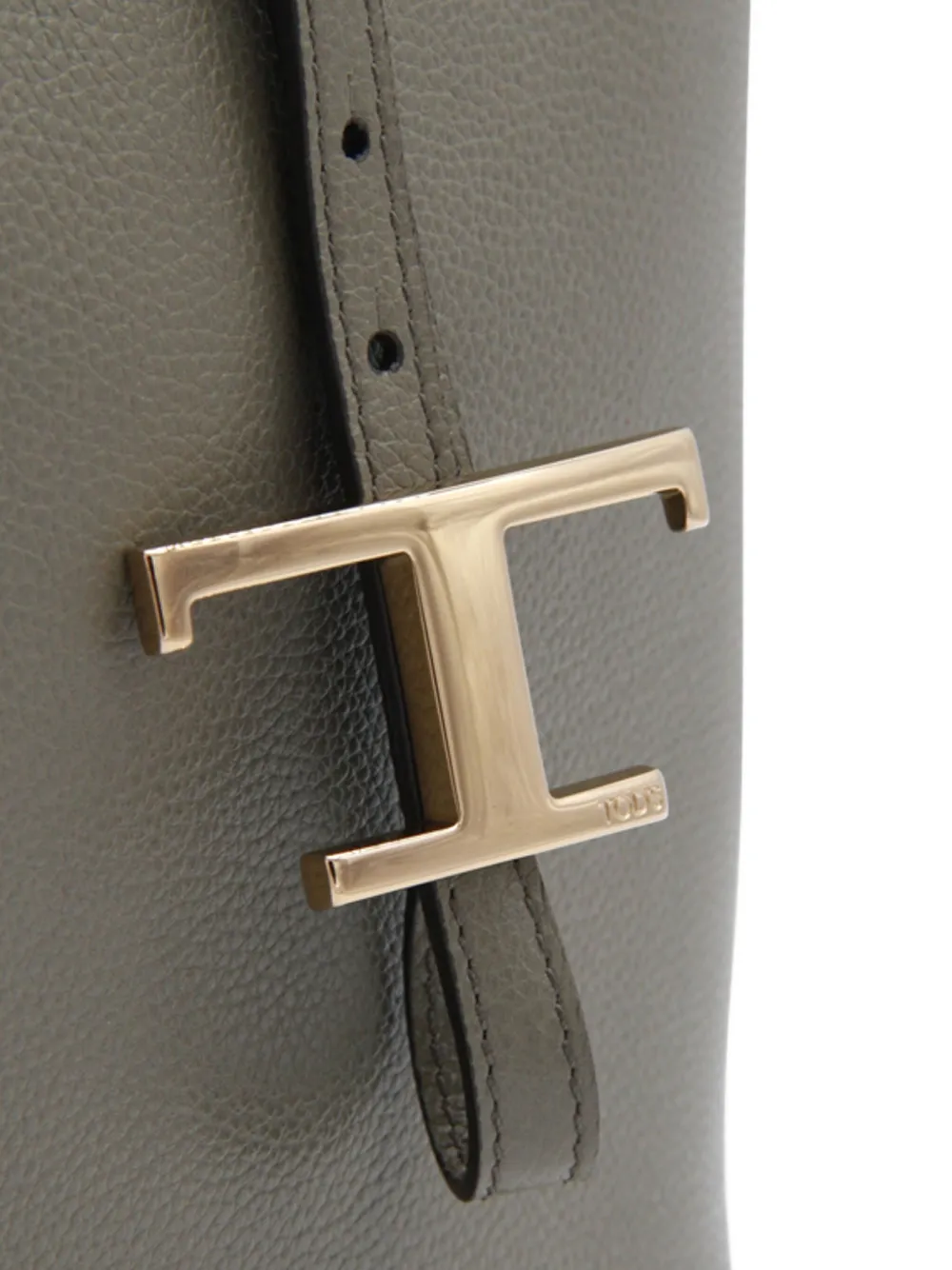 Tod's Leren schoudertas met T-gesp Groen