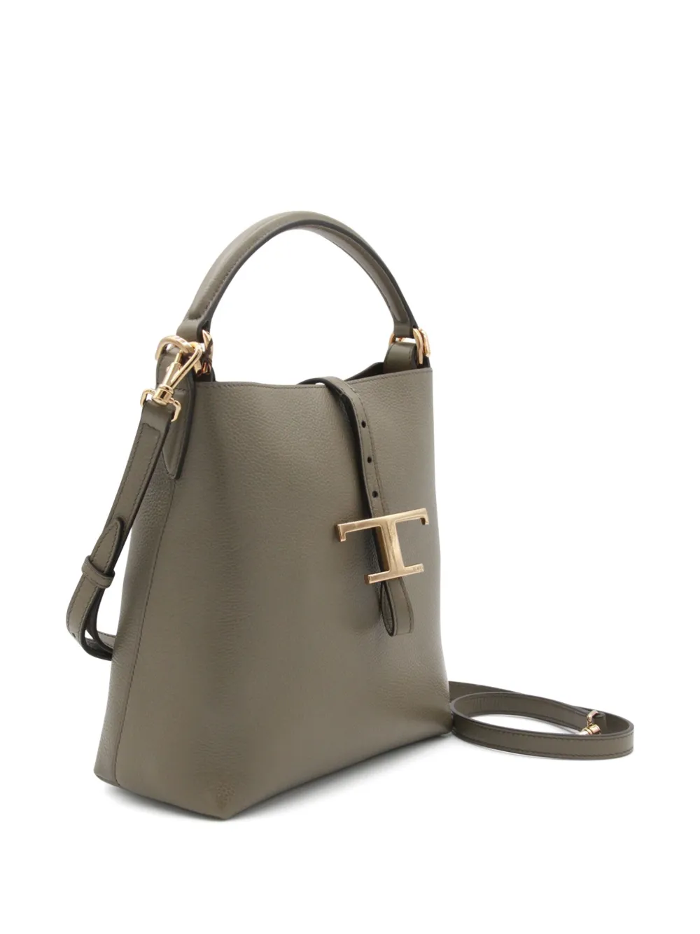 Tod's Leren schoudertas met T-gesp Groen