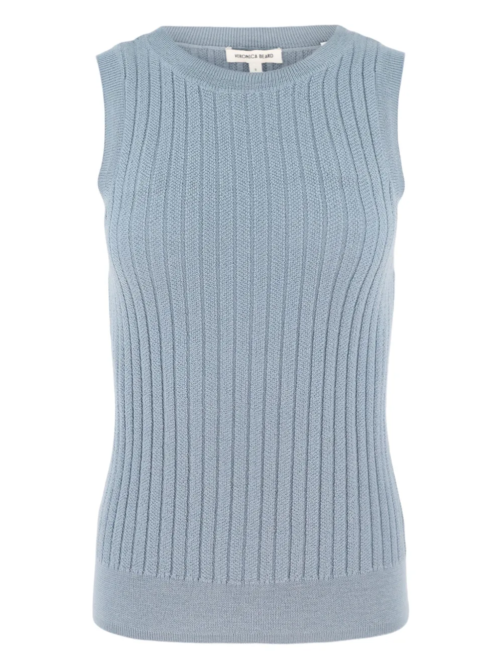 Veronica Beard ribbed sleeveless tank top | Blue | Image 1