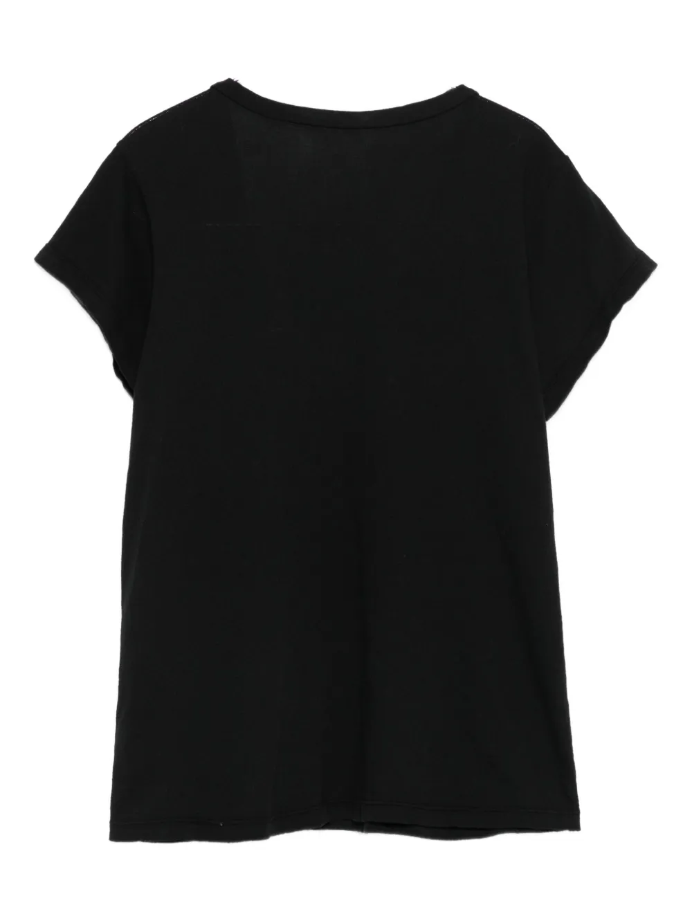 James Perse V-neck raw-edge T-shirt Zwart