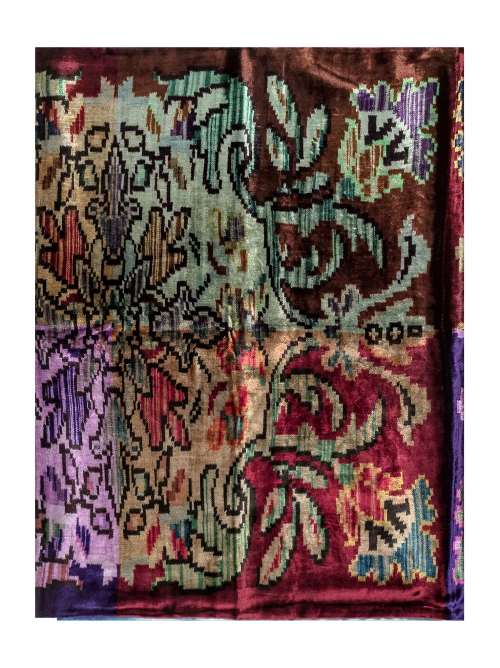 Pierre-Louis Mascia floral-patterned scarf - ブラウン Pierre-Louis Mascia floral-patterned scarf - ブラウン