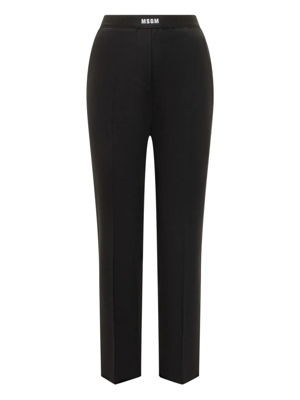 MSGM Pantalon met logo tailleband Zwart