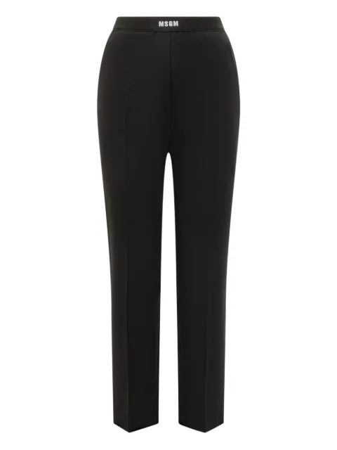 MSGM logo-waistband trousers