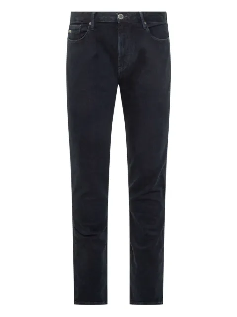 Emporio Armani five-pocket logo-plaque jeans